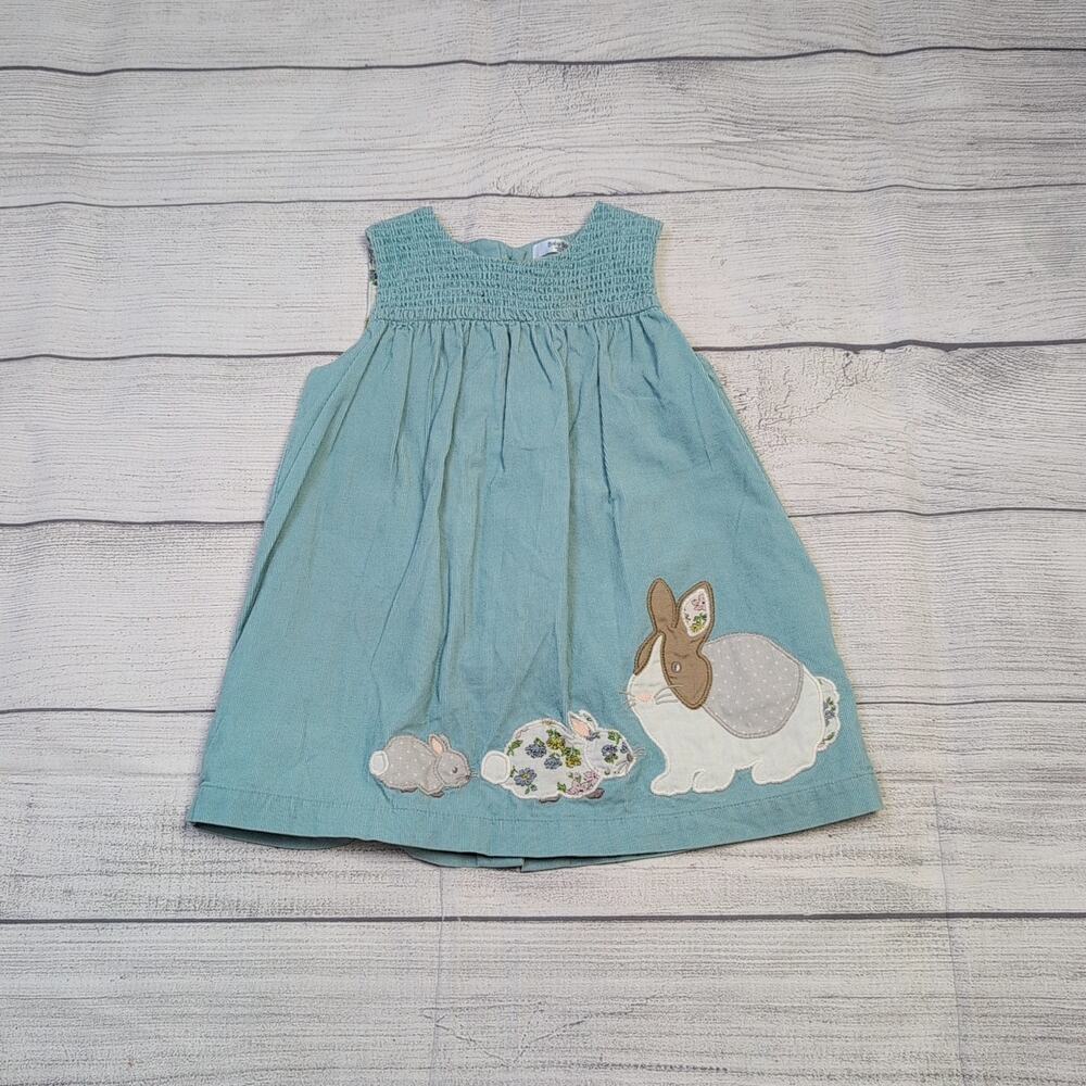 6/12m Baby Boden Smocked Bunny Dress